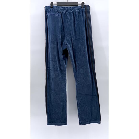 NEEDLES Men's Blue Velour Side-Striped Pull-On Straight-Leg Track Pants SZ M - Picture 2 of 11